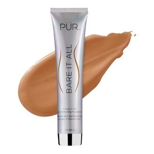 PÜR BARE IT ALL 12-HOUR 4-IN-1 SKIN-PERFECTING FOUNDATION IN MEDIUM DARK - BNIB